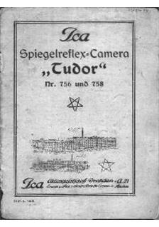 Ica Tudor Reflex manual. Camera Instructions.